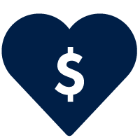 Heart icon with dollar sign