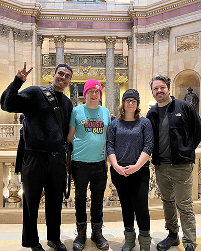 Transit advocates at the Minnesota State Capitol.